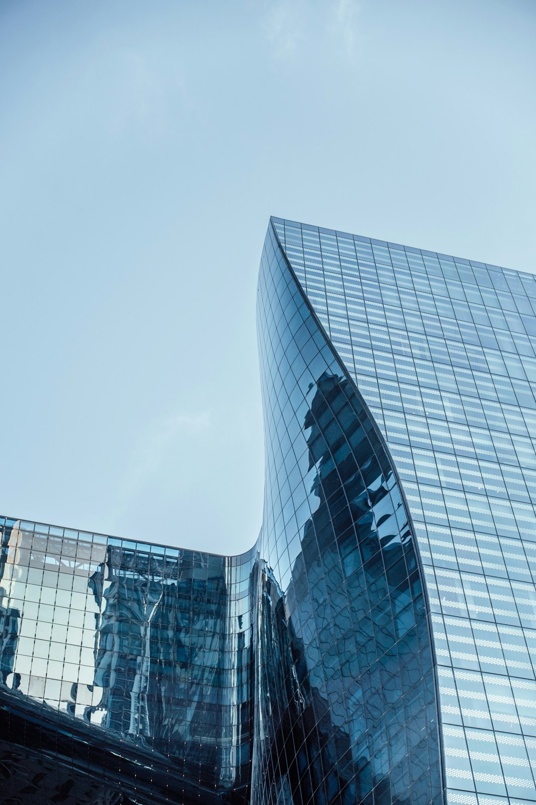 Architectural lines of a contemporary commercial building